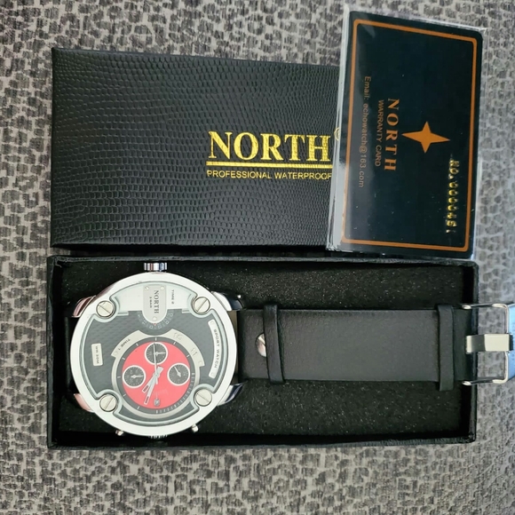 2017 luxury brand north Watches Men Sports leather - Picture 2 of 2